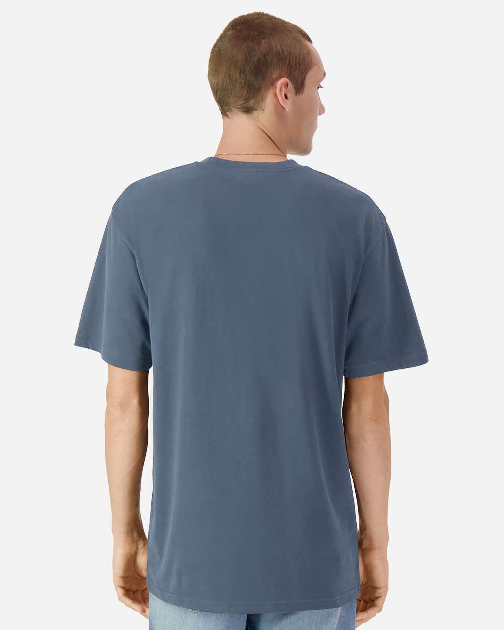 American Apparel 1301GD - Unisex Garment-Dyed Heavyweight Cotton Tee - Faded Navy Back