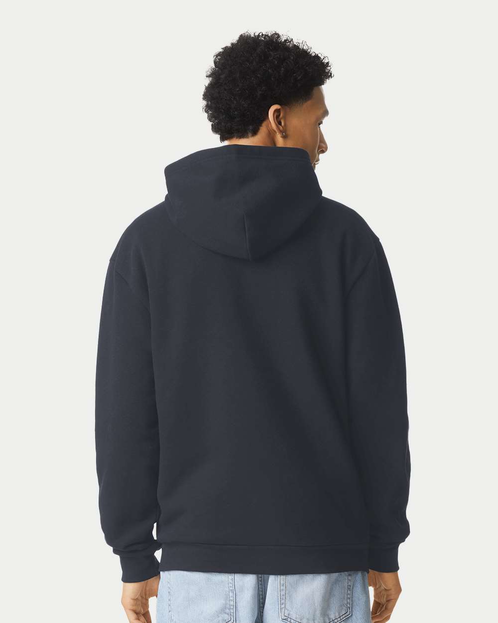 American Apparel RF497 - ReFlex Fleece Full-Zip Hoodie - Black Back
