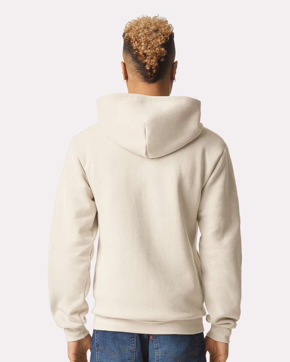 American Apparel RF497 - ReFlex Fleece Full-Zip Hoodie - Bone Back