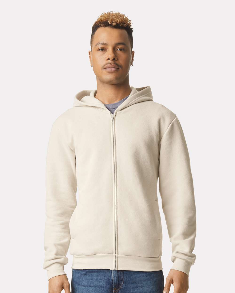 American Apparel RF497 - ReFlex Fleece Full-Zip Hoodie - Bone