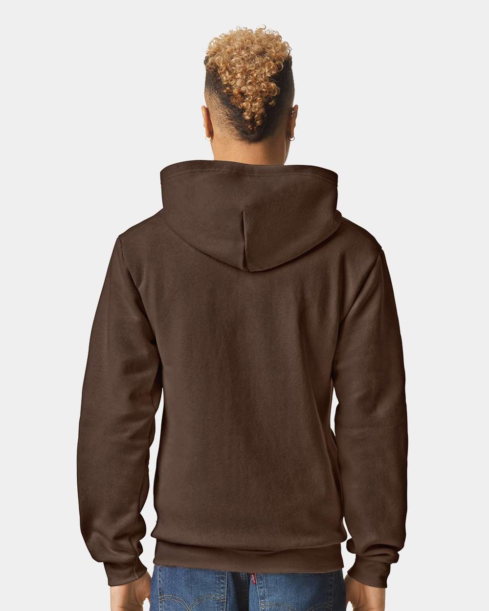 American Apparel RF497 - ReFlex Fleece Full-Zip Hoodie - Brown Back