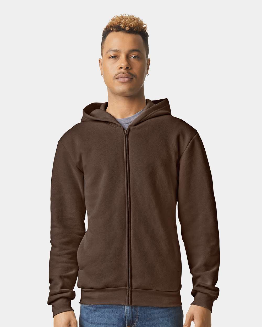 American Apparel RF497 - ReFlex Fleece Full-Zip Hoodie - Brown