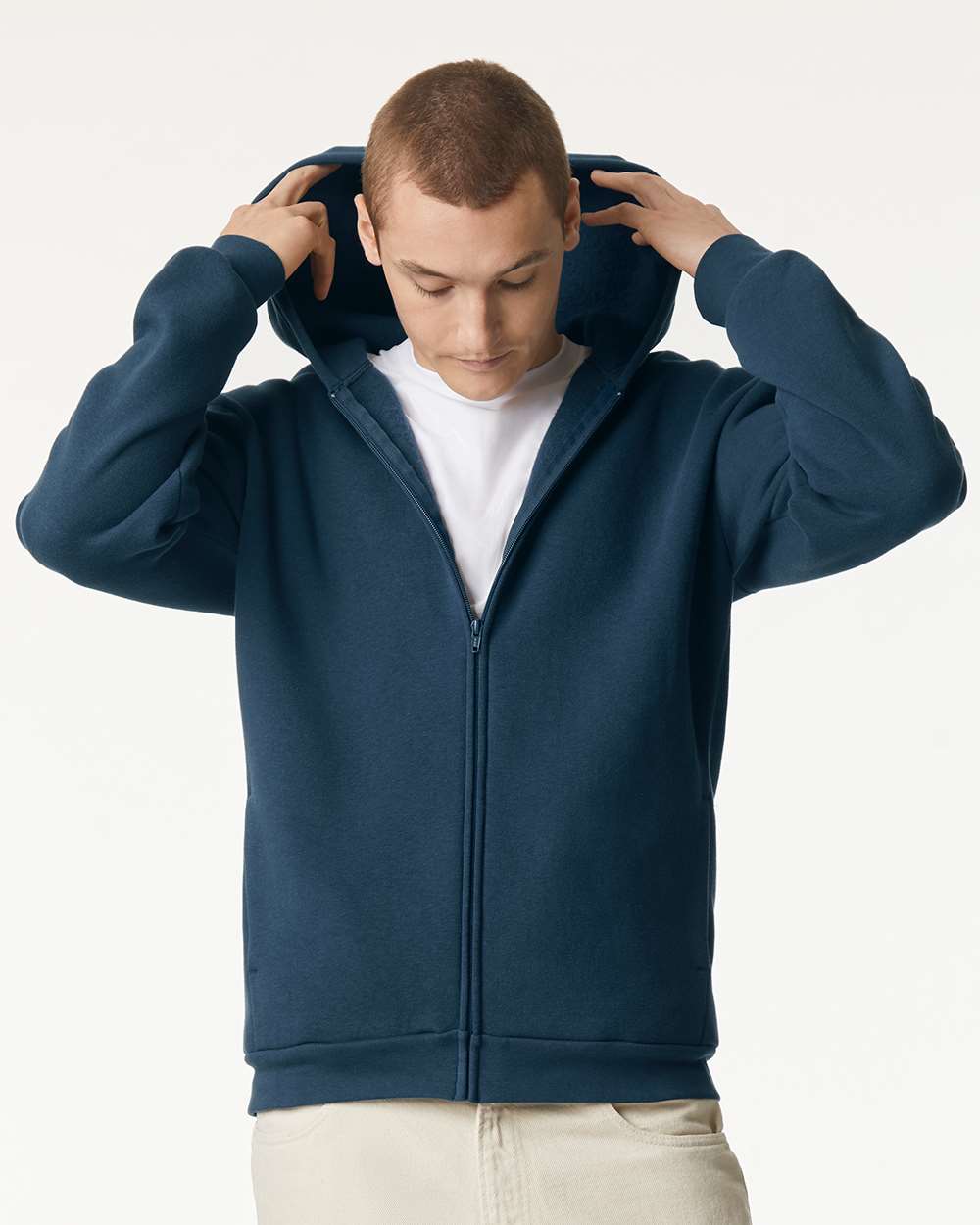 American Apparel RF497 - ReFlex Fleece Full-Zip Hoodie - Sea Blue