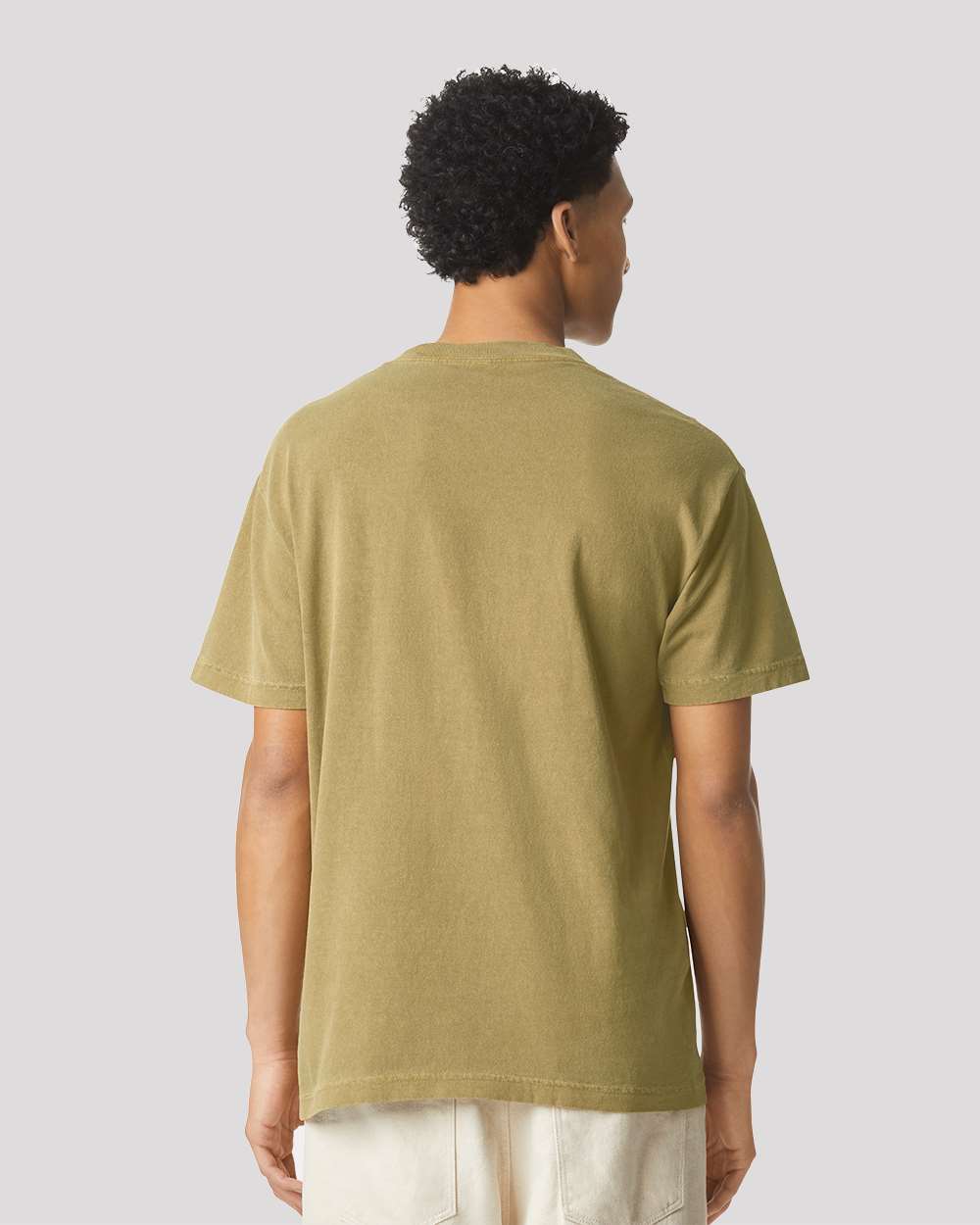 American Apparel 1301GD - Unisex Garment-Dyed Heavyweight Cotton Tee - Faded Army Back