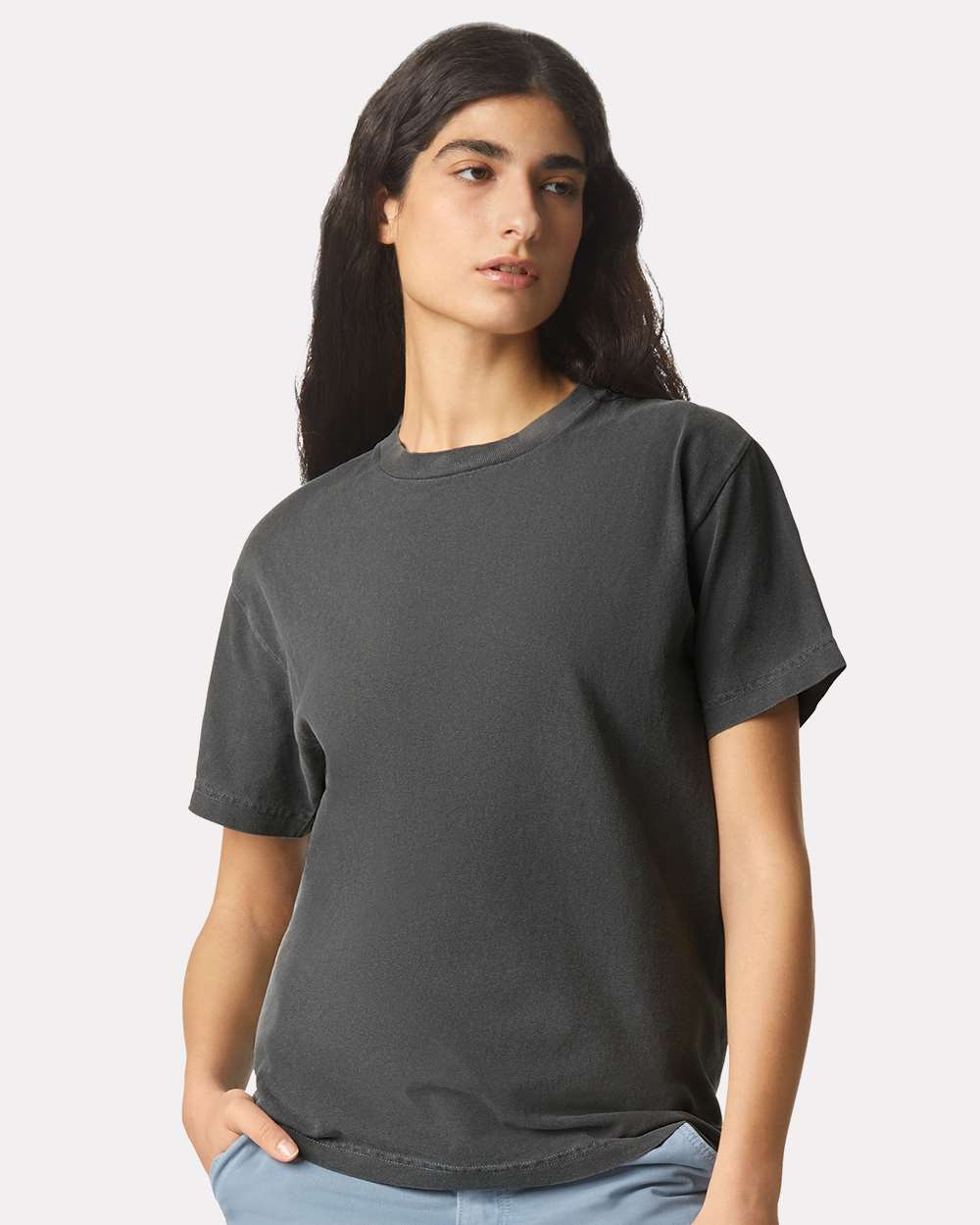American Apparel 1301GD - Unisex Garment-Dyed Heavyweight Cotton Tee - Faded Black