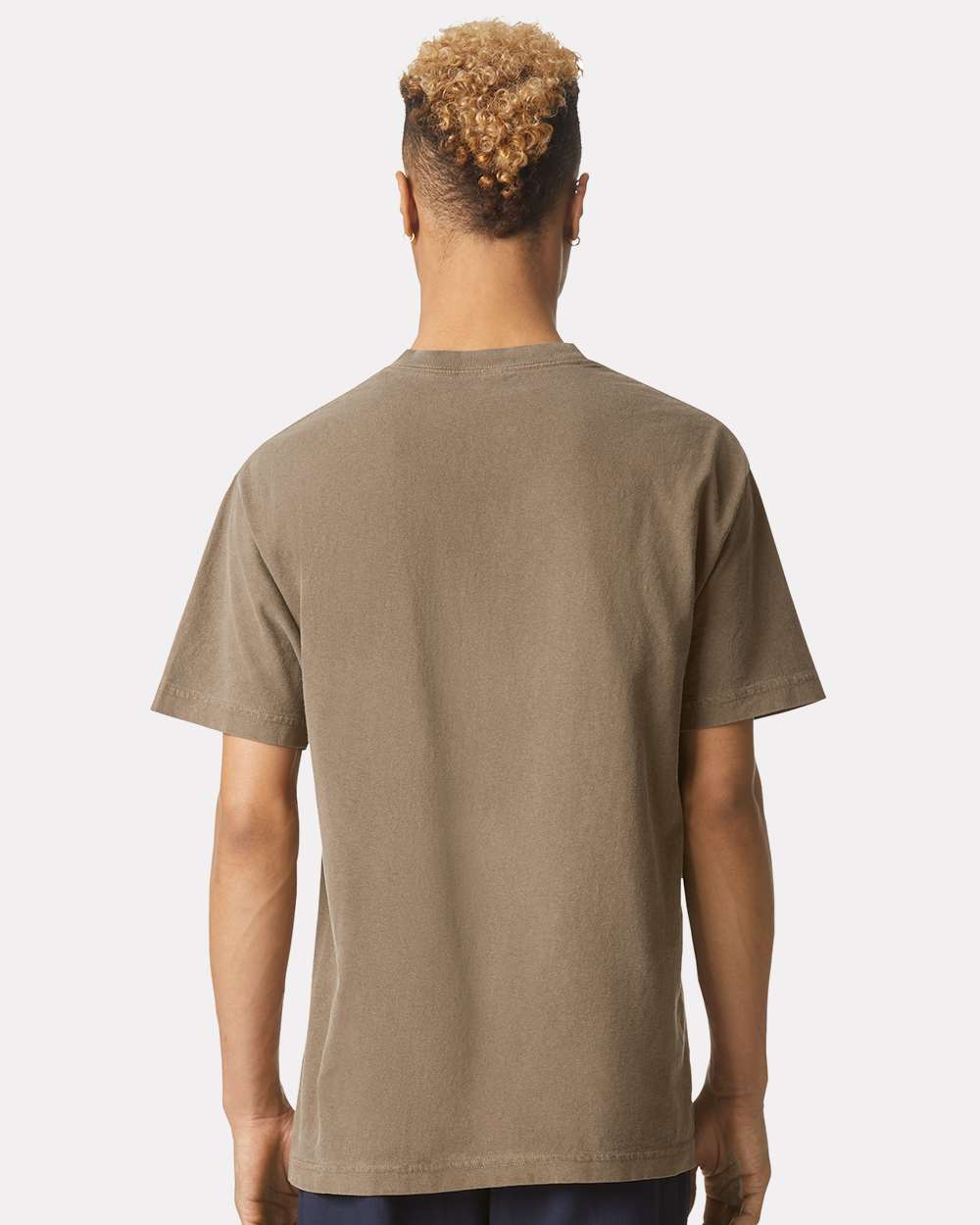 American Apparel 1301GD - Unisex Garment-Dyed Heavyweight Cotton Tee - Faded Brown Back