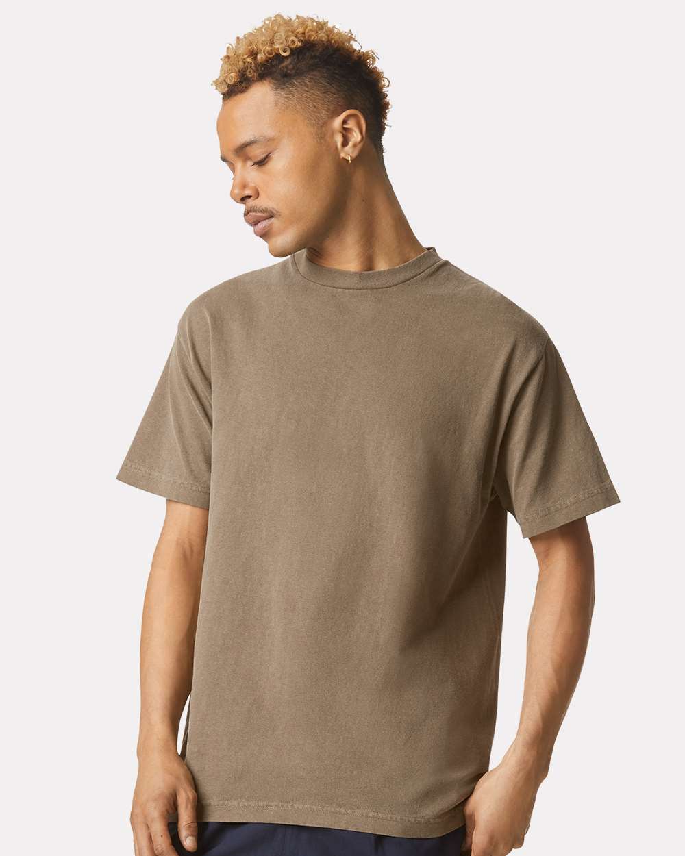 American Apparel 1301GD - Unisex Garment-Dyed Heavyweight Cotton Tee - Faded Brown