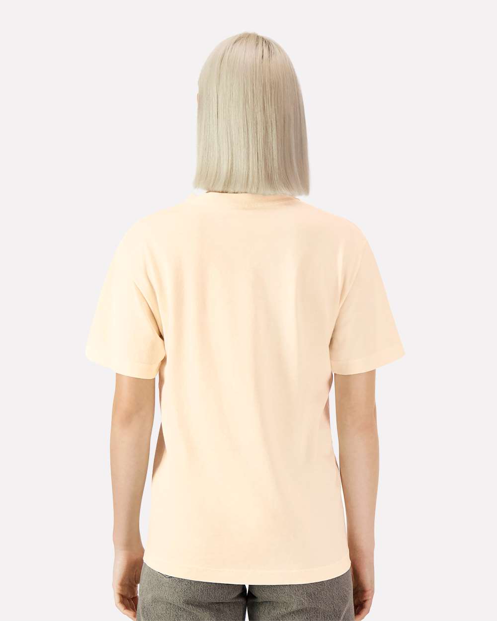 American Apparel 1301GD - Unisex Garment-Dyed Heavyweight Cotton Tee - Faded Cream Back