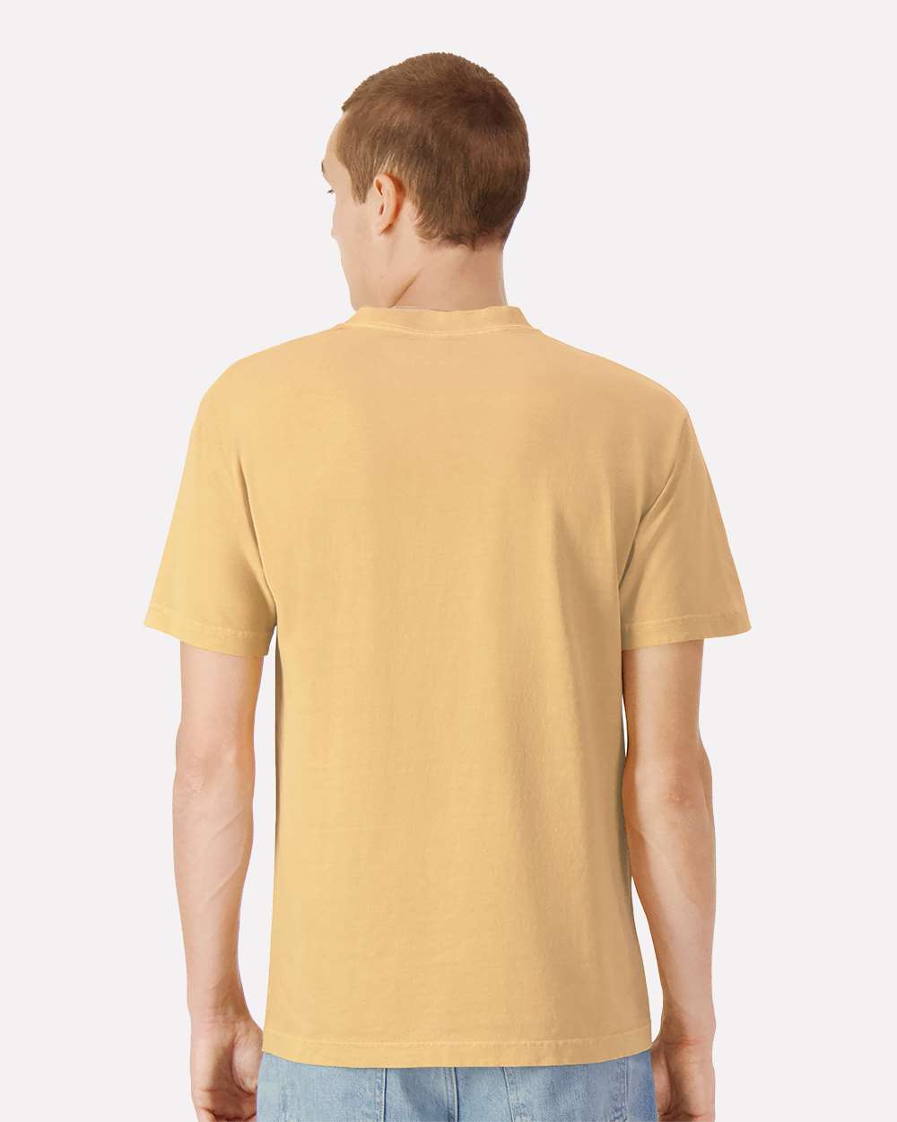 American Apparel 1301GD - Unisex Garment-Dyed Heavyweight Cotton Tee - Faded Mustard Back