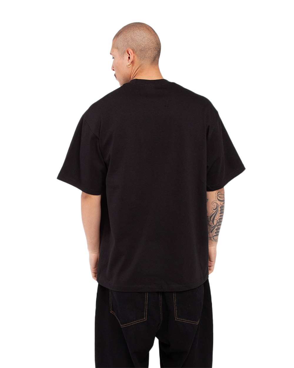 Shaka Wear SHMHSS - Unisex Max Heavyweight T-Shirt - Black Back