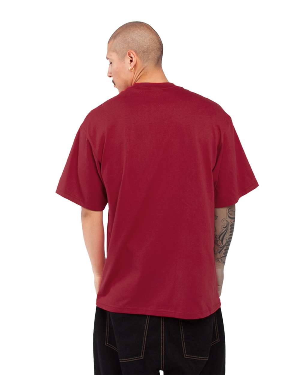 Shaka Wear SHMHSS - Unisex Max Heavyweight T-Shirt - Cardinal Back