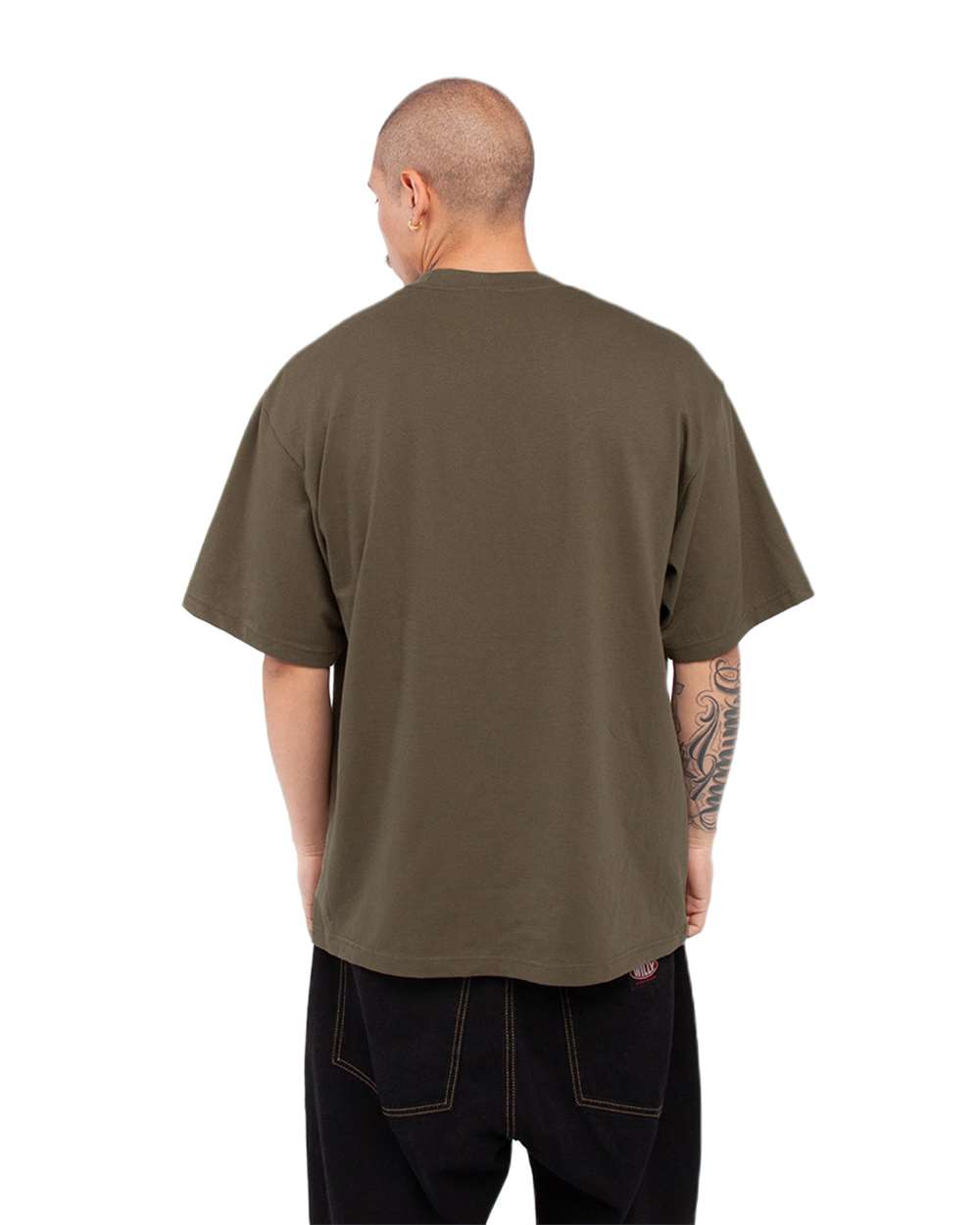 Shaka Wear SHMHSS - Unisex Max Heavyweight T-Shirt - Hunter Green Back