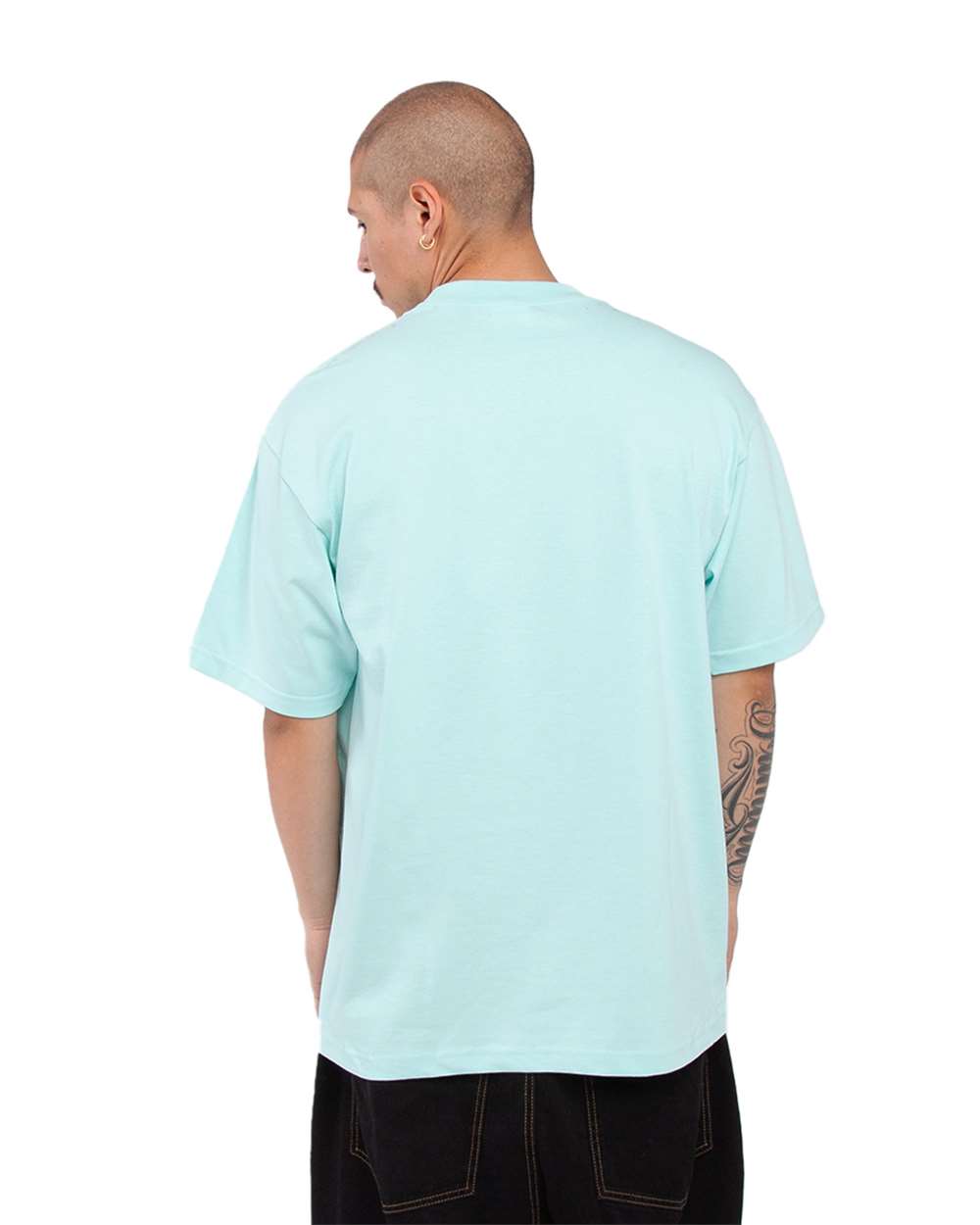 Shaka Wear SHMHSS - Unisex Max Heavyweight T-Shirt - Powder Blue Back