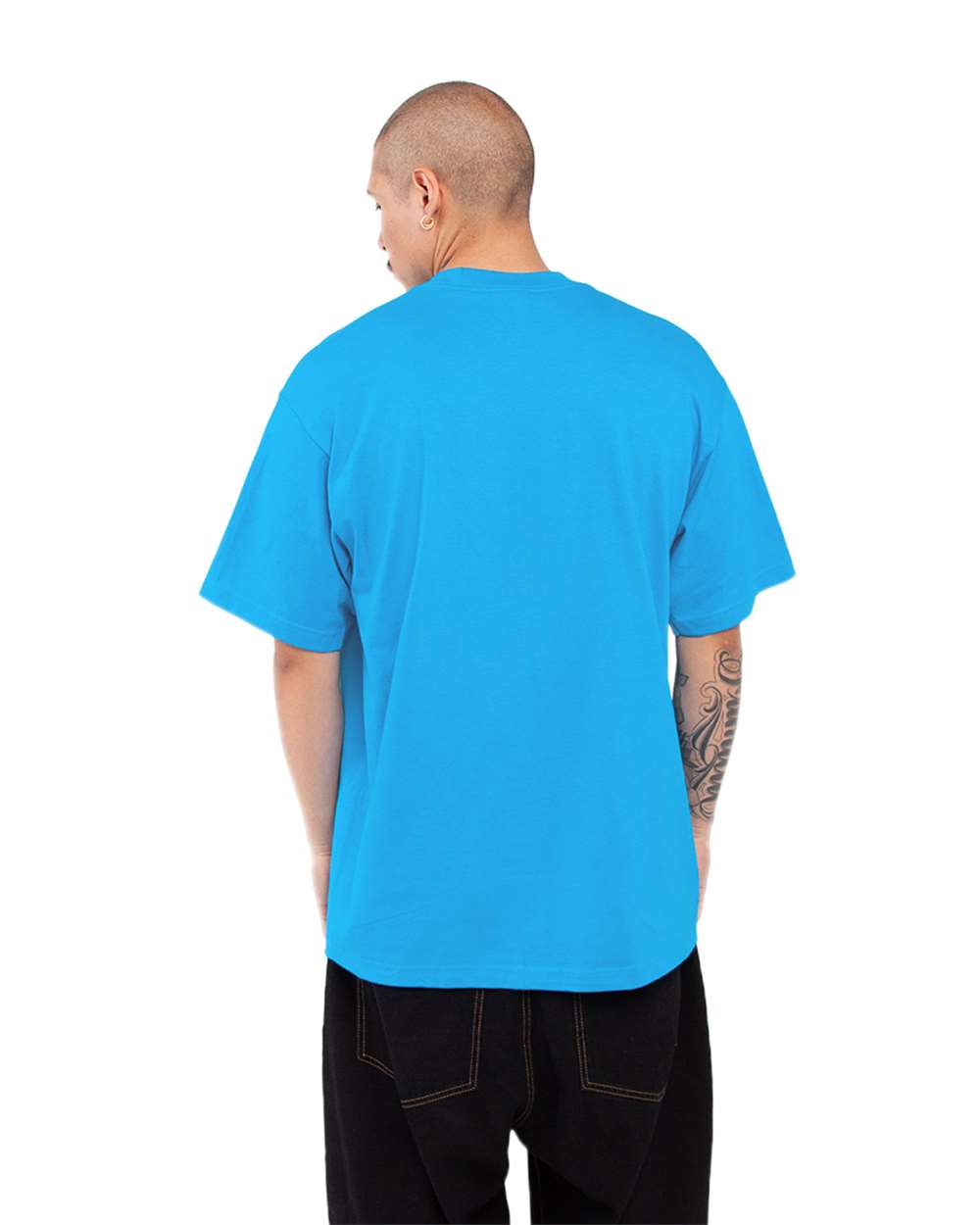 Shaka Wear SHMHSS - Unisex Max Heavyweight T-Shirt - Turquoise Back