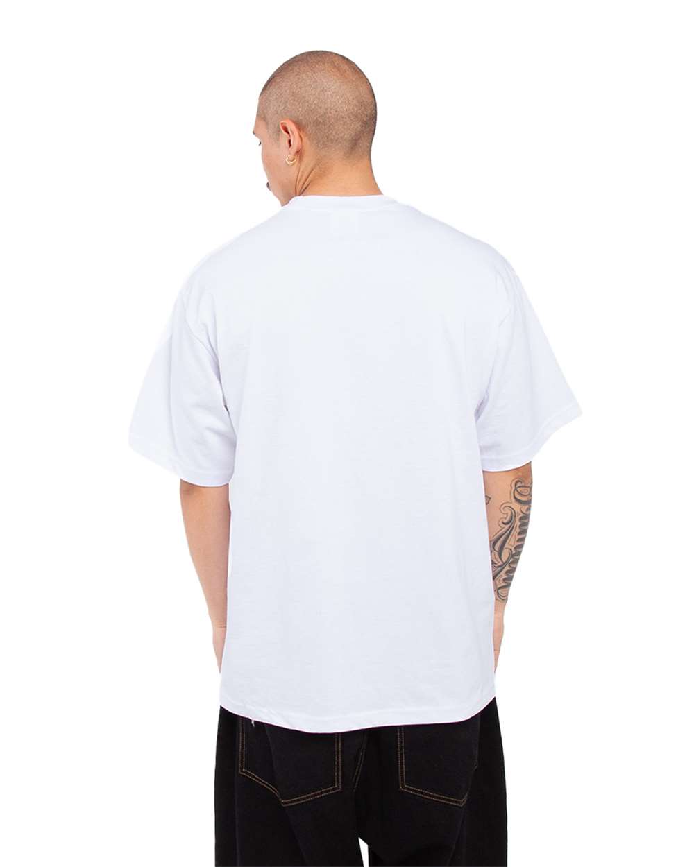 Shaka Wear SHMHSS - Unisex Max Heavyweight T-Shirt - White Back