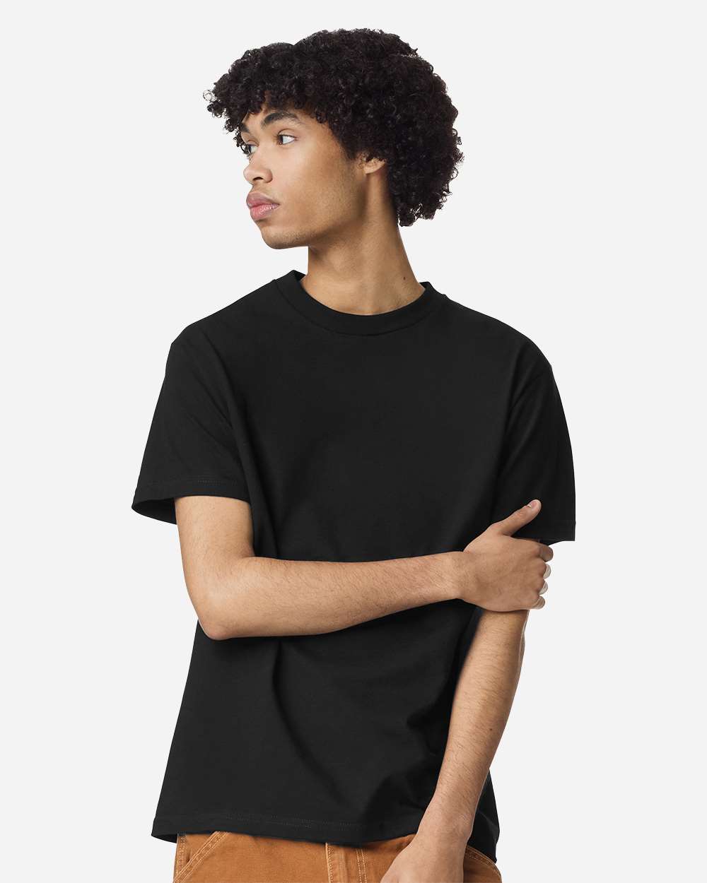 American Apparel 1301 - Unisex Heavyweight Cotton Tee - Black Back